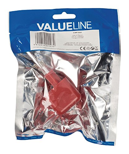 Preisvergleich Produktbild Valueline VLMP11955R USB-Netzteil rot