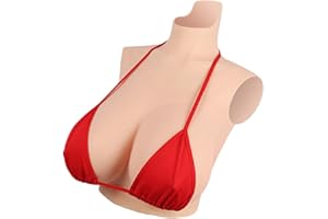 Wisfancy Pechos de Silicona, Senos de Silicona Realistas Crossdresser Pechos de Silicona B-I Copas, Pechos Falsos Cosplay Senos Artificiales para Transgéneros Mastectomía Travestis