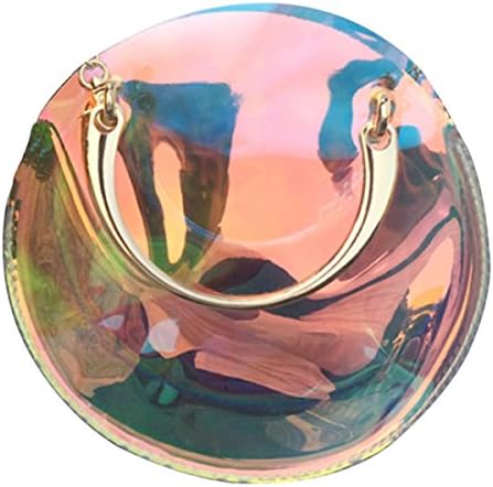 Ms. Personality Messenger Bag Handbag Fashion Transparent Jelly Bag,Pink-OneSize