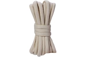 DANRAW STORES [PAIR] Oval Round Shoe laces, 6mmx140cm, Soft Trainer Lace, Sneaker Lace, Polyester Knit, Sports, Casual, Hiking, Mountaineering, Walking, Running