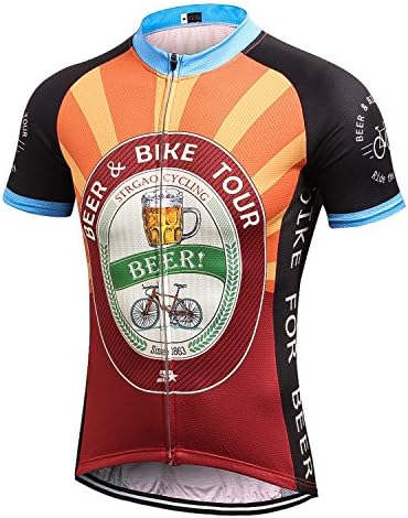 Strgao 2017 Mens Breathable Cycling Short Sleeve Jersey Road Bike Biking Clothing Riding SportswearJacket Bicycle Shirt Size 2X-Large