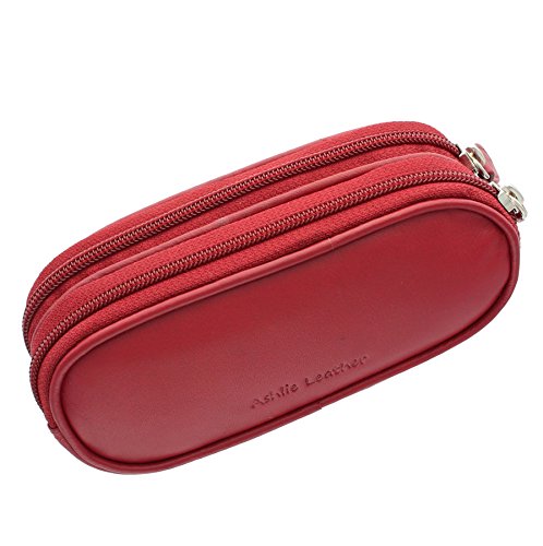 Ashlie Leather Funda de Gafas Doble de Cuero 4301_21 Rojo