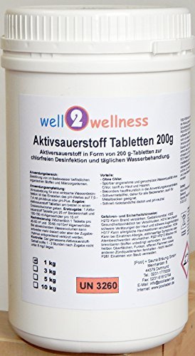 Aktivsauerstoff Tabletten 200g / Sauerstofftabletten / O²-Tabletten 200g chlorfrei - 1,0 kg