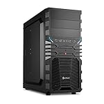 Sharkoon VG4-V PC-Gehäuse (2x USB 3.0, 2x USB 2.0, ATX) schwarz