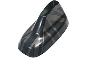 UVCANY MINI F Series F54 F60 2014-2023, Roof Aerial Base Cap, Antenna Cover for Mini Cooper ONE S JCW Clubman F54 Countryman F60(Union Jack Black, Antenna With light)
