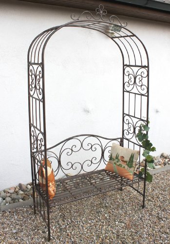 DanDiBo Rosenbogen mit Bank 120852 aus Metall 250 cm Gartenbank Spalier Pergola Kletterhilfe - 7