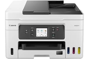 Canon MAXIFY GX4050 Imprimante A4 Couleur, pour la Maison et Le Bureau, Imprimante, Copieur, Scanner, Télécopieur Jet d'encre MegaTank Tout-en-Un, sans Fil, Connectivité Wi-FI, Ethernet et USB