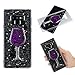 Produktbild Yobby Süßes Motiv Treibsand Hülle für Samsung Galaxy Note 9, Flüssigkeit Glitzer Handyhülle,3D Bling Funkeln Dünn Hard Rückseite + Weich TPU Stoßstange Kristallklar Schutzhülle-Weinglas Lila