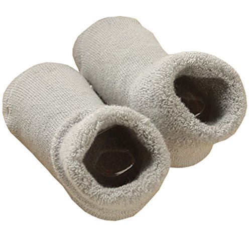 Waboats Winter Thick Cotton Terry Baby in Tube Socks Light Grey S