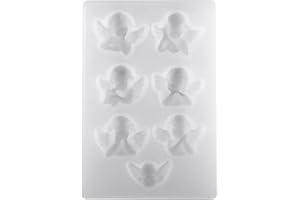 Ahvqevn Stampo in silicone a forma di angioletto per resina fai da te, per decorazioni fai da te, UV, resina epossidica