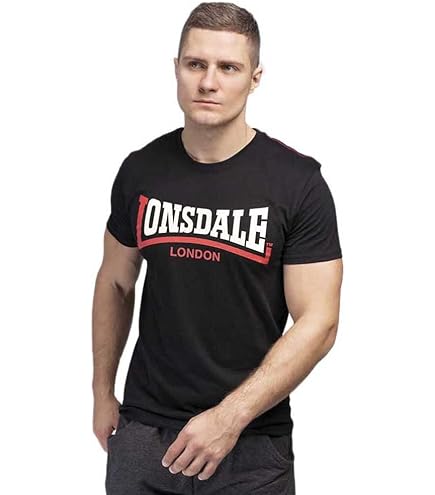 T-shirt Lonsdale Homme - Bleu - Taille L - Coton - Col Rond