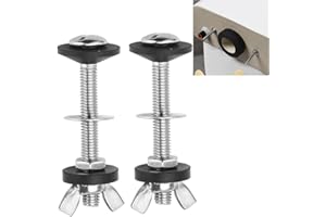 ZACUDA 2 PCS Kit de Pernos para Tanque de Inodoro, Fijación de Cisterna de Acero Inoxidable con Tornillos y Arandelas para Depósito WC
