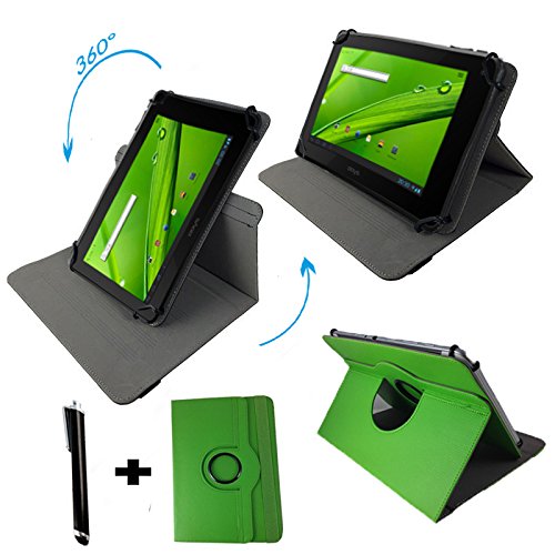 360 Grad drehbar für LENOVO TAB A10-70 Tablet Pc 10.1 Tablet PC Tasche mit Aufstellfunktion - 10 Zoll 360° Grün