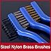 Produktbild oxgrow (TM) 3 Stück/1SET Stahl, Messing, Nylon Details Drahtbürste Set Reinigungsbürsten für Auto waschen Polieren Care