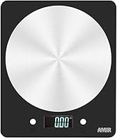 AMIR Digital Kitchen Scale, 11lb/5000g Electronic Cooking Food Scale, Weighing Sacles with LCD Display, Accurate Gram, Slim Design, for Home, Kitchen (Batteries Included)