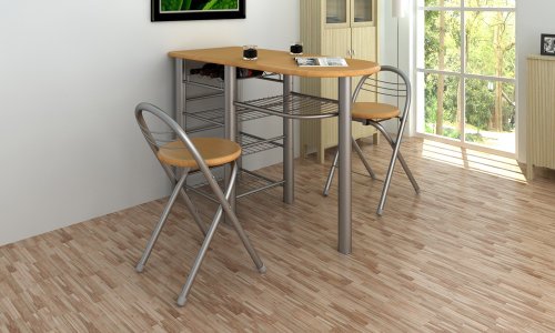 Cocina/ Bar de desayuno / Set de mesa y sillas Madera