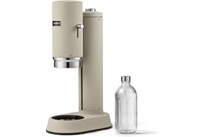 Aarke Carbonator Pro, Sparkling Water Maker with Glass Bottle, Sand Finish
