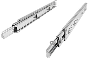 1 paio SOTECH Guide ad Estrazione Totale KV4-45-H45-L400-NF con Staffa di Supporto (Lunghezza 400 mm inserita/Capacità di carico 45 kg) Guida Telescopica