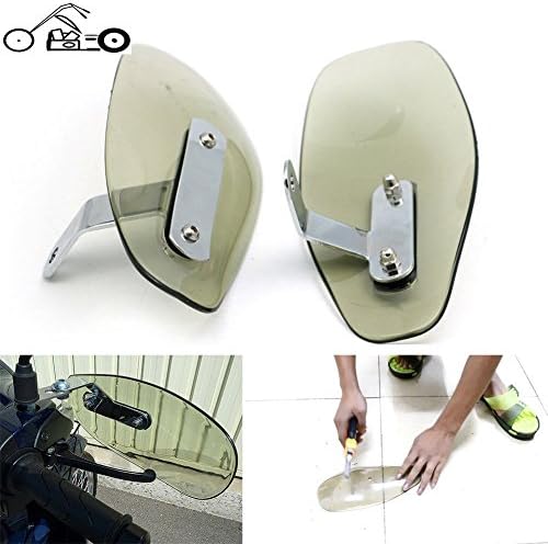Motofans Motorcycle Winter Cold Wind Hand Guards ABS Protector Smoke Shield Mirror Mount For Harley Sporster 883 1200 Suzu ki Kawasaki
