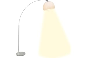 ‎BRILLIANT Brilliant Lampe Vessa Bogenstandleuchte 1, 7m chrom/weiß