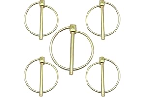 CEEYSEE 5Pezzi Copiglia a Scatto Spine Perni di Collegamento Ø5x45mm Perno a Sfera Girevole Perno di Sicurezza per Auto, Rimorchi, Fuoristrada,Camion, Falciatrici, Trattori (Ø5mm x 45mm)