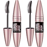 Maybelline New York 2-Piece Lash Sensational Fan Effective Intense Black Mascara - Extra Black Makeup Set