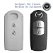 Produktbild RotSale® 1x Weiß Schlüsselhülle Autoschlüssel MAZDA Smartkey 2 Tasten Etui Silikon Schutzhülle Tasche Keyless Gehäuse Fernbedingung