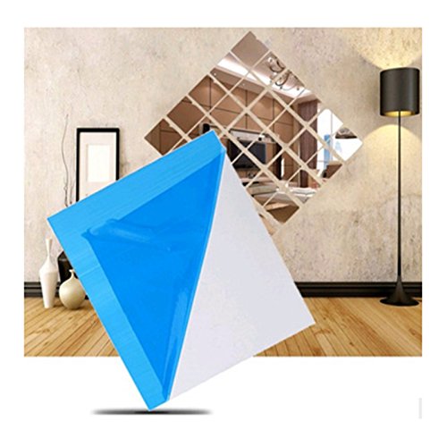 15 * 15cm 18pc Wand-Aufkleber-Spiegel-Dekor mit DIY reflektierendem Spiegel-Quadrat-dekorativem - 2