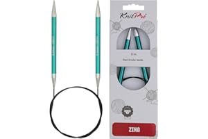 KnitPro Zing à Tricoter circulaires Fixes, Aluminium, Multicolore, 60 cm X 8.00 mm