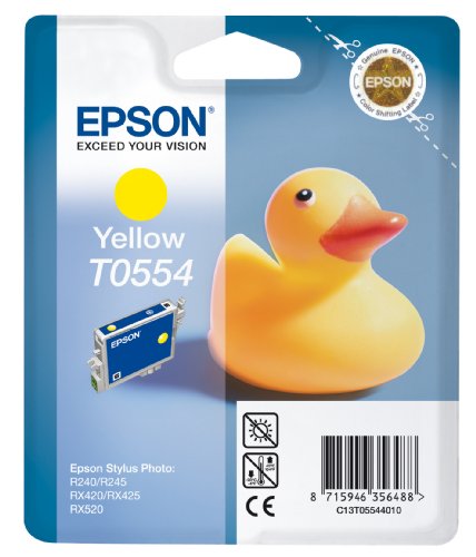 Epson T0554 Cartouche d'encre d'origine Jaune pour R240 245 RX420 425 520