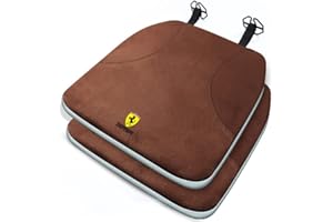 CCOZD 2 pz Cuscino Seggiolino Auto per Ferrari California 458 488 F12 FF GTC4 Cuscino Sedile in Pelle Sedile Anteriore Cuscino Sedile Cuscino di Supporto Sedia Traspirante Fresco,Brown