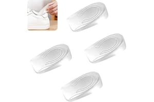 EXIN DECHEN 2 Paires Talonnette Gel Silicone 1cm, Talonnette Rehaussante Homme Femme, Semelle Talon Gel, Epine Calcaneenne Talonnette Tendon D'achille, Talonnettes Orthopédiques de Silicone pour Coussinets
