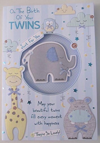 Birth Twin Boys Card - May your beautiful twins fill every moment with happiness
