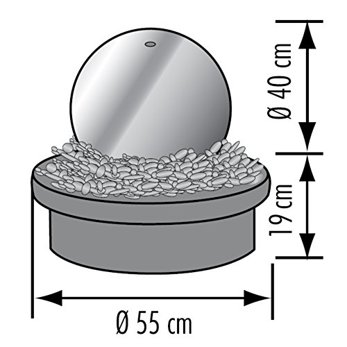 Komplettset Edelstahlbrunnen „Atlantic“ – ø 40 cm - 2