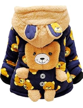 Baby Jungen Mäntel Kapuze Jacke Bär Winterjacken mit ohren 86 92 98 104