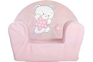Creaciones Llopis Zzcostumes Sillón con Oso de Peluche y Estrellas Rosas