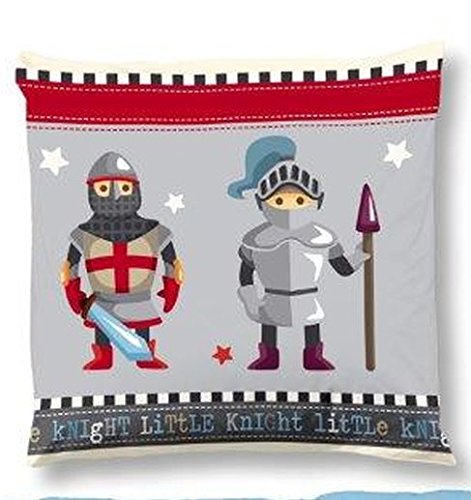 Aminata Kids – exklusive Jungen-Kinder-Bettwäsche 135×200 cm Ritter aus hochwertiger Baumwolle mit Reißverschluss grau - 4