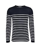 trocken-weicher Griff Daniele Fiesoli Herren Streifen-Pullover in Dunkelblau 23 Navy XL