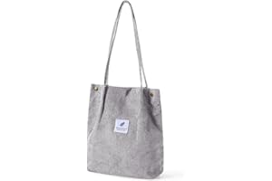 NOKDAL Bolso de Pana Mujer Bolso Tote Bag Bolsas de Tela Grandes Bolsos Shopper Bolso Verano Mujer Tela Bolsa de Playa Bolsa Tela Bolso de Hombro Informal para El Día a Día Oficina Viaje Escolar y Compras