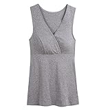 Still-Shirt/ Nursing Top, KUCI® Damen Still-Tank Top Leibchen Schlaf-BH für das Stillen Umstandstop - 4