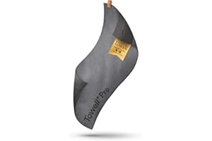 STRYVE Sporthandtuch – Das Original aus DHDL – Towell+ Pro – Iron Grey – 105 x 42,5 cm – Magnetclip & Rutschschutz – Hygienisch & Funktional – Ideales Handtuch fürs Gym verfügbar