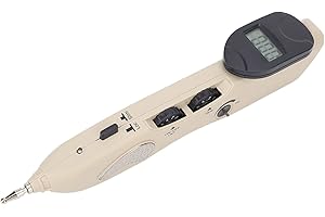 NATUDECO Rechargeable Acupuncture Pen Body Meridians Massager Portable Shocking Pulse Pen with Electrode Sticker Health Care Tools