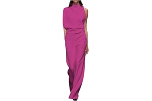 UMIQUANSOME Combinaison Décontractée Combinaison Large Combinaison Formelle Combinaison Asymétrique Combinaison Unie Combinaison D'été Pour Femmes Combinaisons Combinaisons élégantes Combinaisons