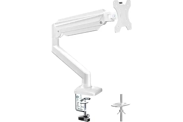 Suptek Brazo Monitor para Pantallas de 13-32 Pulgadas, VESA 75/100 mm, Giratorio de 360°, Ajustable en Altura y inclinable, Soporte de Monitor Escritorio con Resorte de Gas(MD01AW)