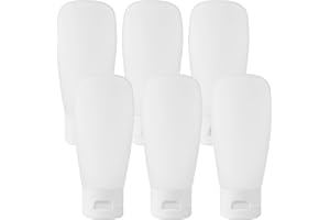 Happyupcity 6 tubetti morbidi vuoti da 150 ml, ricaricabili, in plastica trasparente, con tappo a ribalta, da viaggio, contenitori per campioni per detergente viso, shampoo, gel doccia