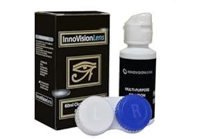 MR SWEENEY TODD InnoVisionLens 60ml Multi-Purpose Contact Lens Solution and Lens Case, Travel-Size Eye Solution for Contact Lenses, Compact 60ml Lens Cleaning Solution and Storage Case Set