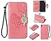 Produktbild Sony Xperia XA1 Ultra PU Leder Hülle, Xperia XA1 Ultra Leather Case, Sony Xperia XA1 Ultra Flip Case Cover, Spiritsun Sleeve Handytasche Schutz Etui Schale Farbe Muster Wallet Design Backcover Bookstyle mit Standfunktion Karteneinschub und Magnetverschluß Pour Karte Slots Hülle Ledertasche Schutzhülle für Sony Xperia XA1 Ultra(6.0 Zoll)-Rosa