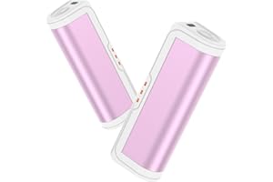 Jonwall Rechargeable Hand Warmers 2 Pack, Electric Portable Hand Warmer Reusable USB Pocket Warmer with 3 Levels Heat, Battery Powered Hand Heater for Camping Hunting Golf, Warm Gift for Women Men