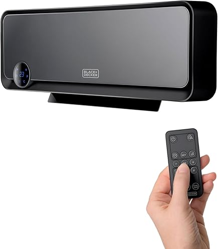 Klarstein Bornholm Curved Smart Radiateur à Convection 2000 W Controle Par Appli Noir