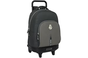 Safta Real Madrid 3ª EQUIPACIÓN 24/25 - Mochila Grande con Ruedas, Compacta, Extraíble, Ideal para Niños de Diferentes Edades, Cómoda y Versátil, Calidad y Resistencia, 33x22x45 cm